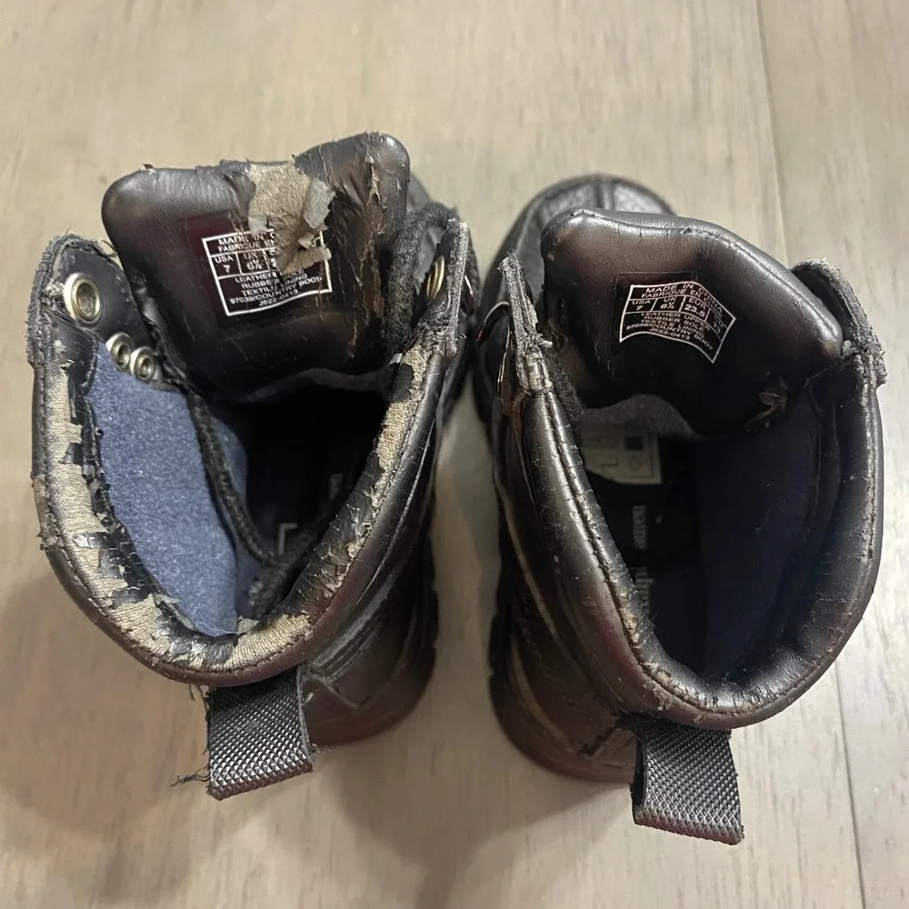 Polo Ralph‎ Lauren Kids Size 7 Black Leather Country Boots Duck Boot